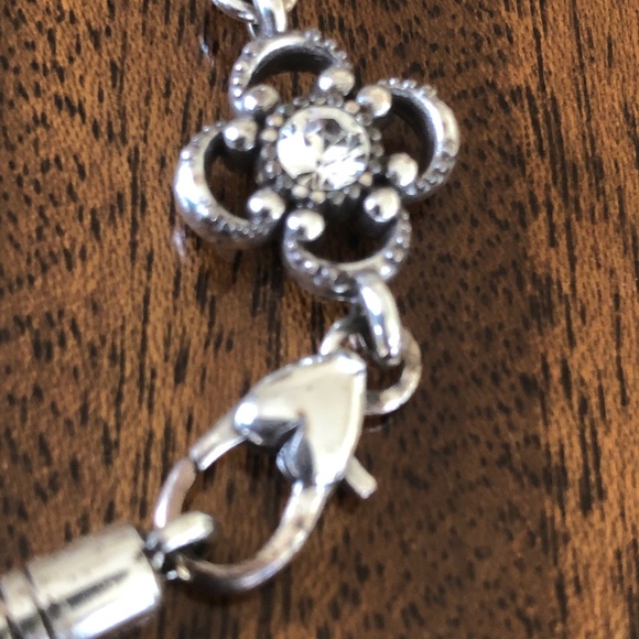 Brighton Flower Crystal Add-A-Bead charm bracelet. - Picture 2 of 13